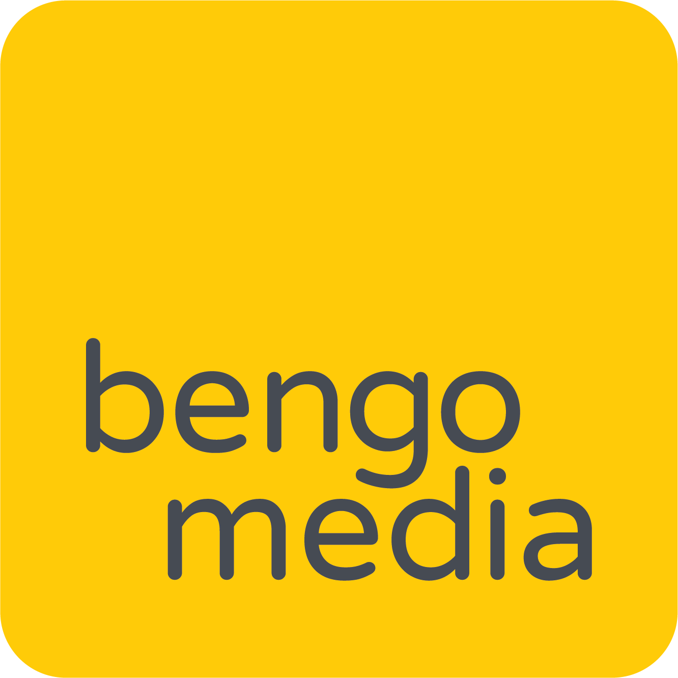 Bengo Media Logo grey on yellow