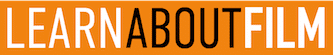 LEARNABOUTFILM logo in orange, white and black