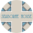 Seaborne House logo in blue and cream circle