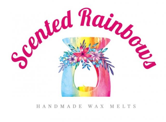 Colourful scented rainbows logo 
