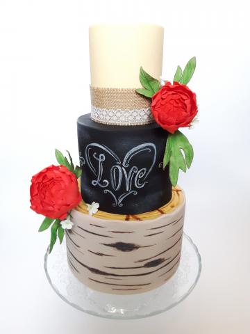 business logo is a 3 tier wedding cake