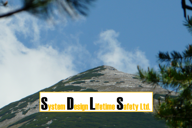 Company Logo with mountain in the background