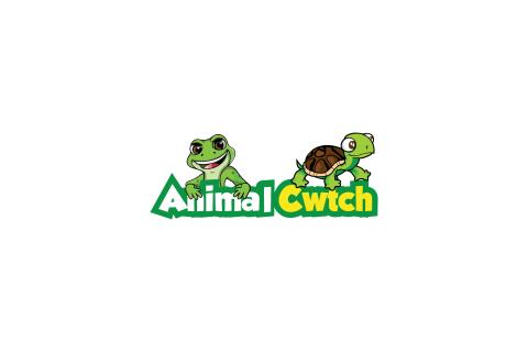 Logo reading Animal Cwtch with a frog and tortoise 