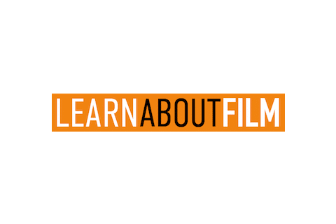 LEARNABOUTFILM logo in orange, white and black