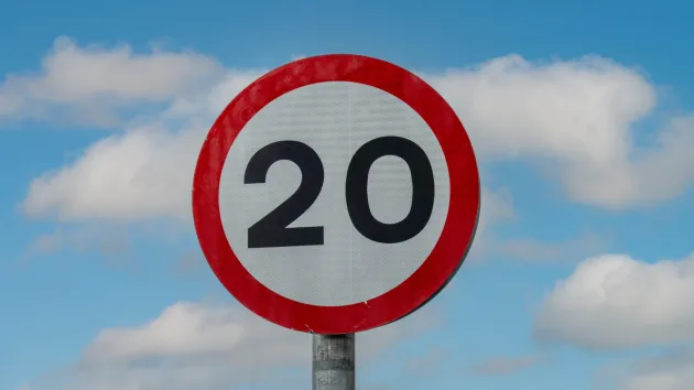 20mph road sign 