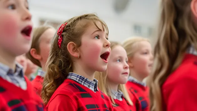 children singing