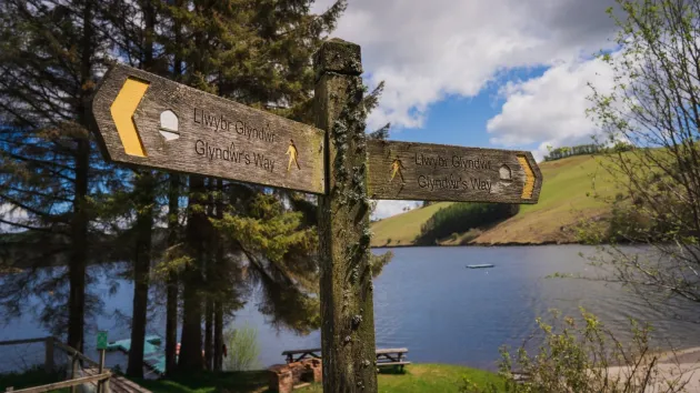 Clywedog reservoir, Glyndŵr's Way