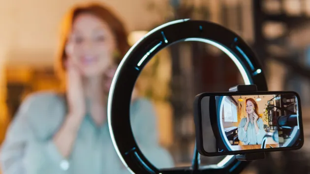 Person using TikTok to sell online - beauty products 