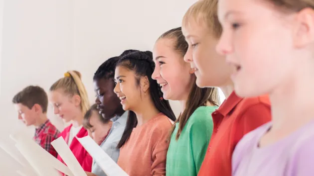 children singing