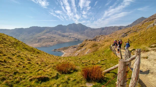 People walking in Eryri