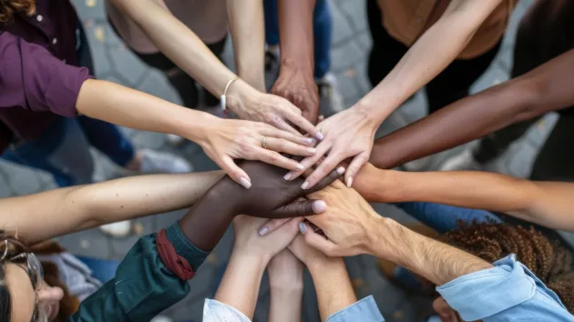 hands touching