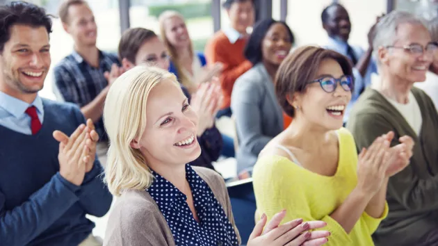 group of people at a business event