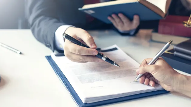 signing a business contract 