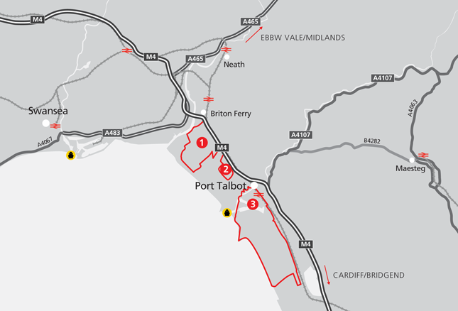 Port Talbot Waterfront Zone Map