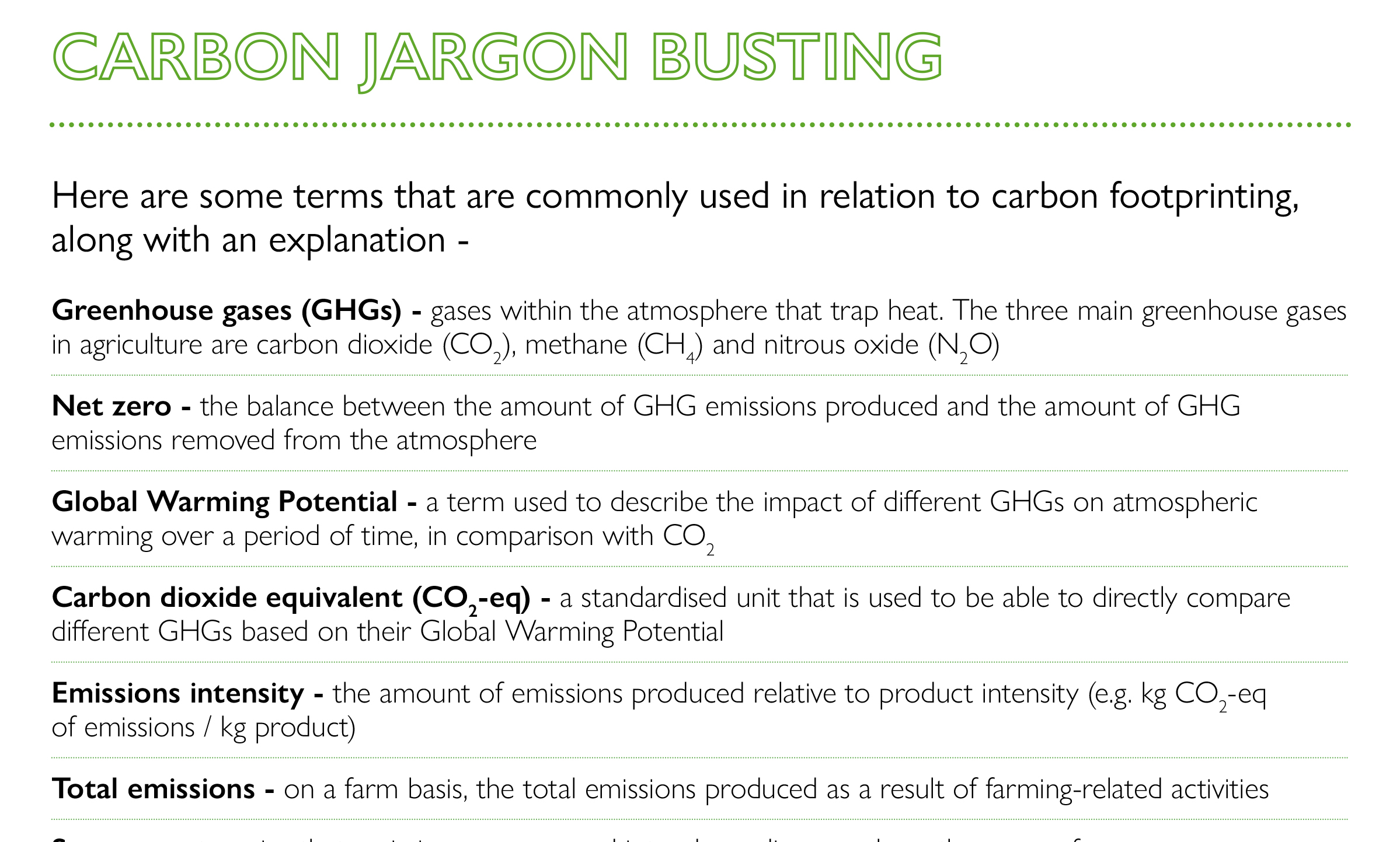 Carbon Jargon Busting