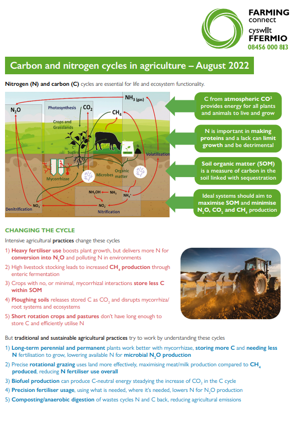 Carbon and nitrogen cycles in agriculture
