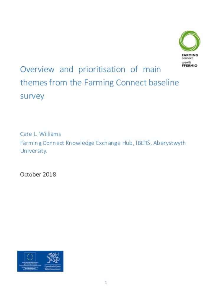 Farming Connect baseline survey results - 2018
