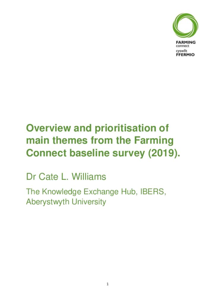 Farming Connect baseline survey results - 2019