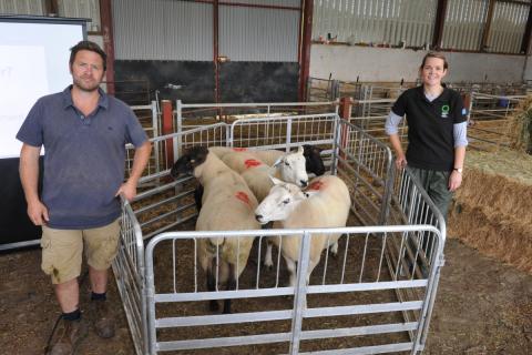 farming connect red meat technical officer elan davies with james powell 0
