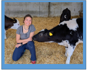 Carla Barennes with cows