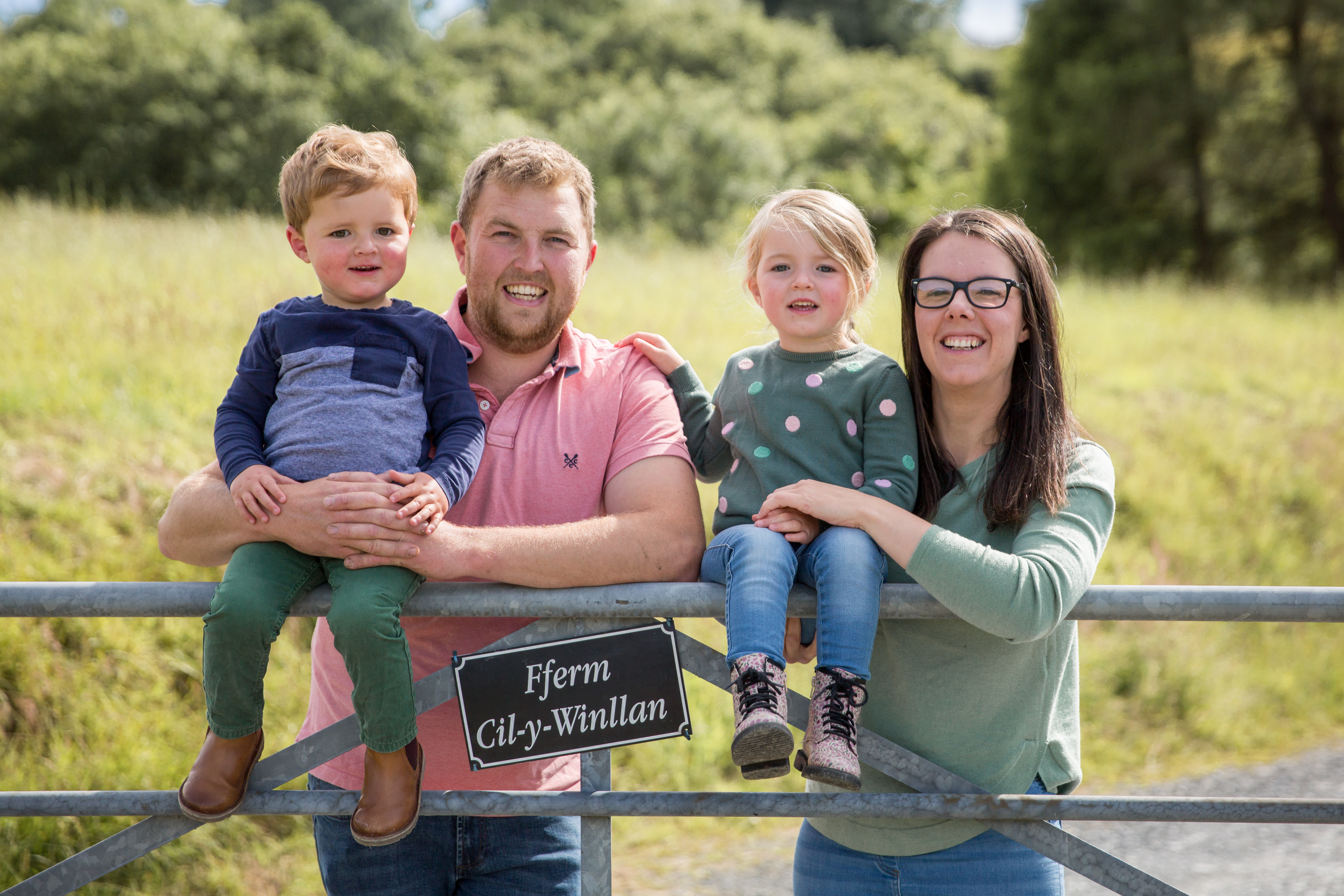 Eifion Pughe and Menna Williams at Cilywinllan Farm