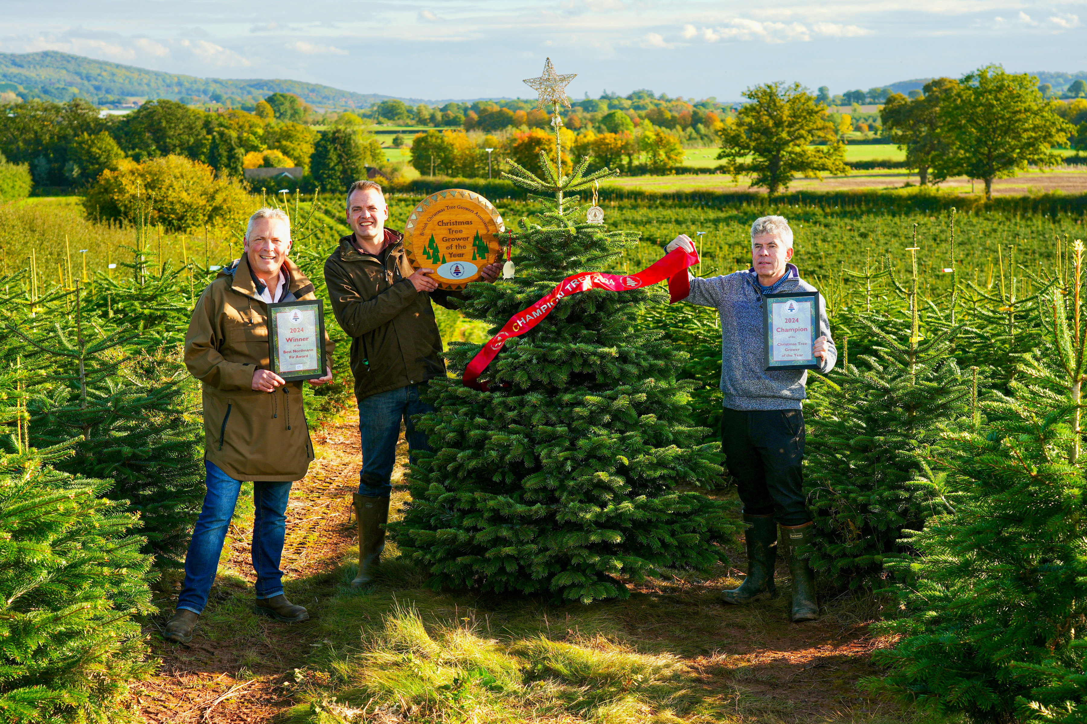 Tree grown on Farming Connect Christmas Trees Network farm destined for No.10