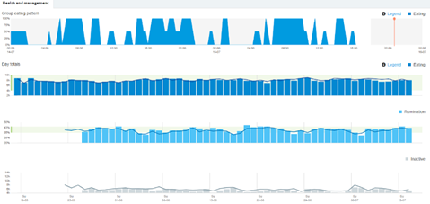 Rumination cow collar data