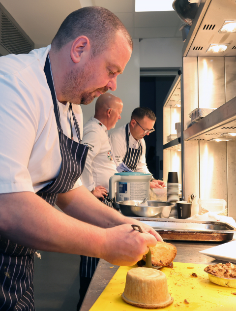 Culinary Association of Wales chefs in the kitchen