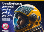 Front cover of a magazine of a man in a space suit for issue 101