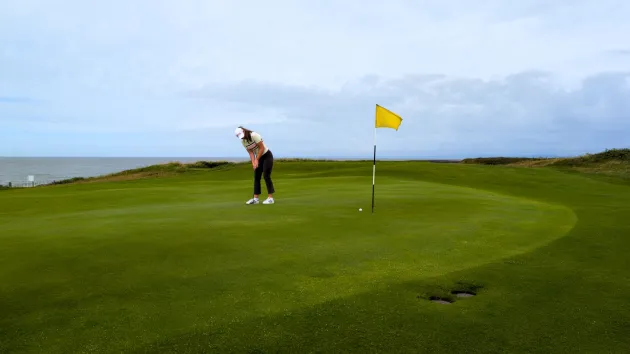 Darcey Harry at Royal Porthcawl golf course 