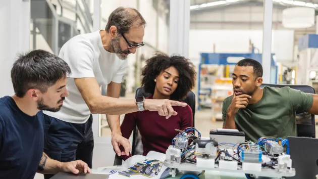 People working in technology