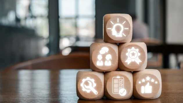 Wooden building blocks 