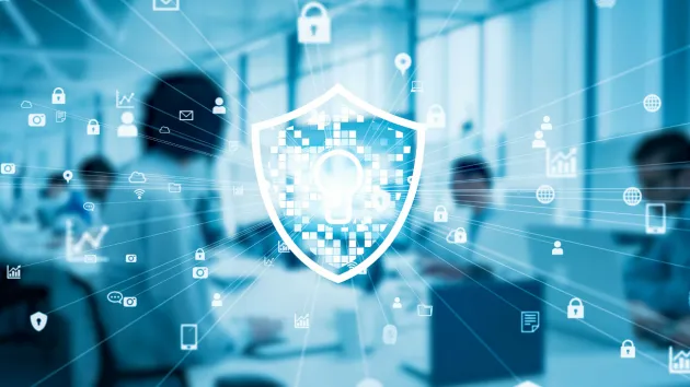 Cyber security - digital padlock 