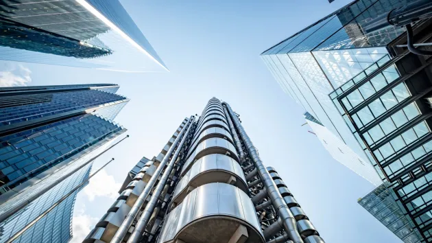 London financial district - upward view