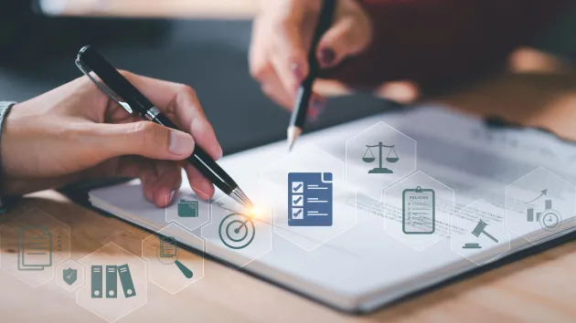 Signing business documents 