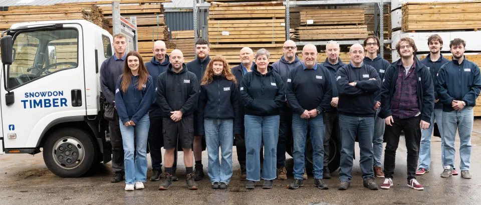 Snowdon Timber team standing in front of truck 
