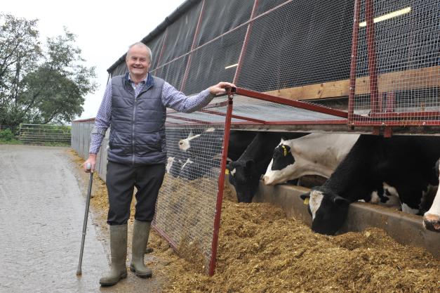 Bryn Jones with starling proofed shed