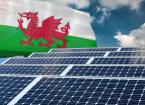 Solar panels and the Welsh flag 