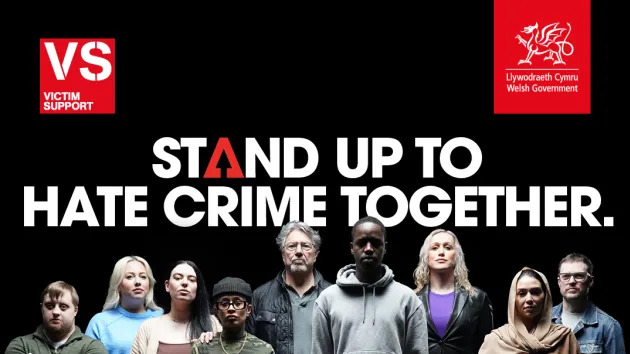 Text - Stand up to hate crime together 