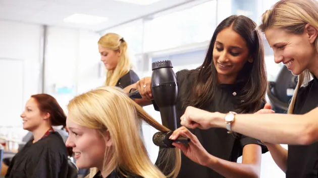 Apprentice hairdresser