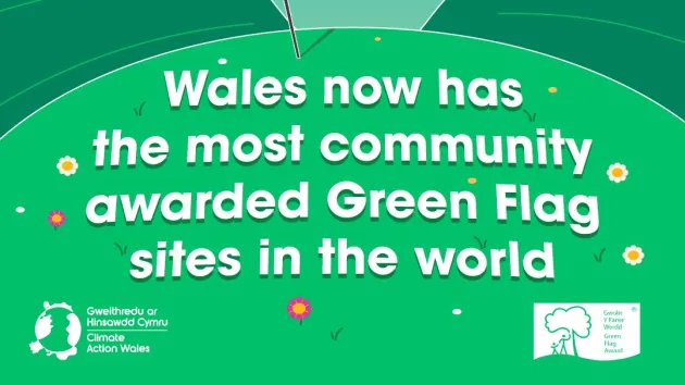 Text - Wales now has the most community awarded Green Flag sites in the world