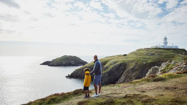 Strumble Head lighthouse at sunrise 