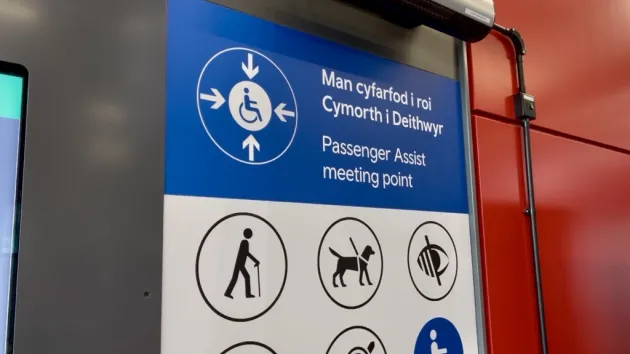 Transport sign for disabled people 