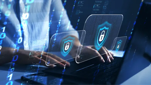 Data protection - digital padlock