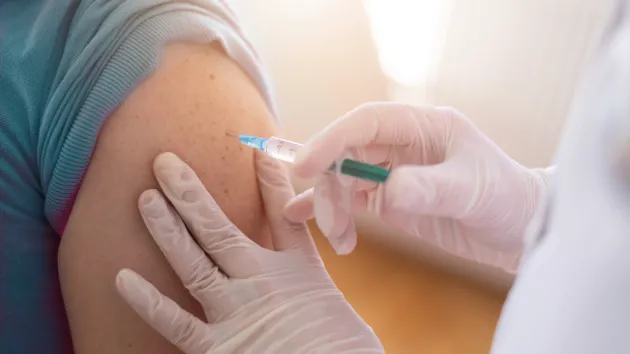 Person receiving a vaccination 