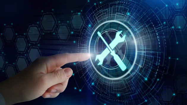 Digital tools - spanner and screwdriver 