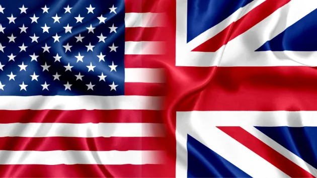 Union Jack and US flags