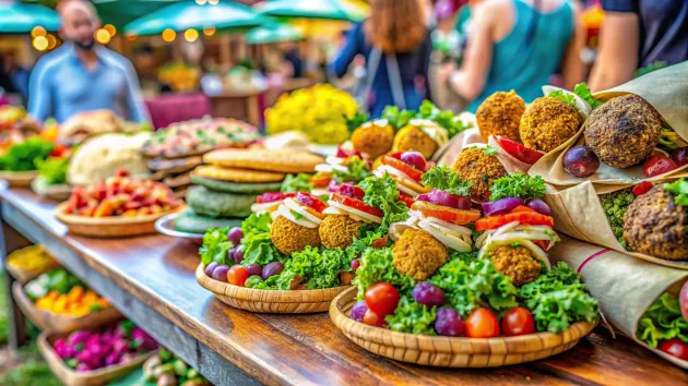 Vegan streetfood stall 