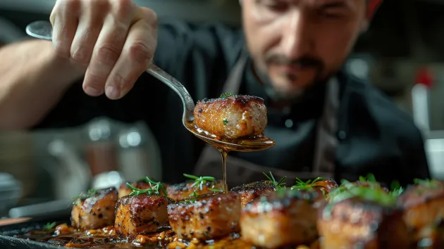 Chef preparing a meal 