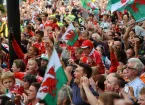 Welsh football team supporters 